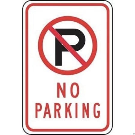 Accuform PARKING SIGN NO PARKING WITH SYMBOL FRFRP140RA FRFRP140RA